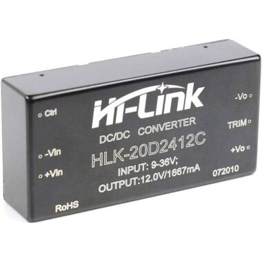HLK-20D2412C DC-DC 9-38V / 12V Güç Kaynağı Modülü - 1