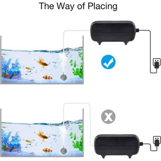 HQ-602 3W 2x2.5L/min Akvaryum Hava Pompası - 3