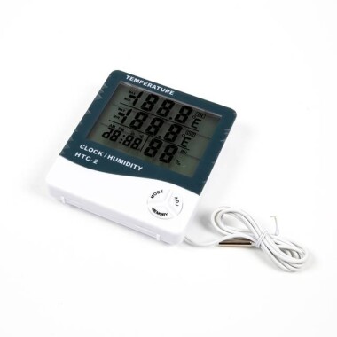 HTC-2 Termohigrometre Tek Sıcaklık Çalar Saatli - Pilsiz - 1