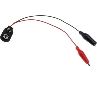 I Tipi 9V Pil Başlığı Krokodil Kablolu 15cm - 1