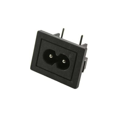 IEC320 C8 Erkek Power Soketi 90 Derece - Görsu Elektronik