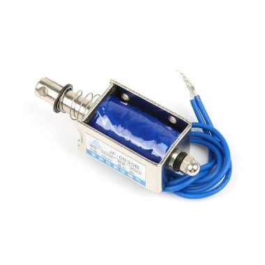 JF-0630B DC 24V 300mA İtme Çekme Solenoid (Sarmal Bobin) Elektromıknatıs - 10mm 6N 14Wx19Hx30Lmm - 3