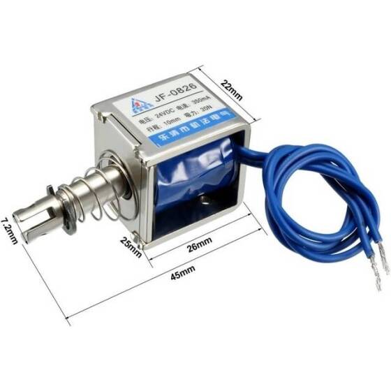 JF-0826 24V DC 20N 10mm Çerçeve Tipi Elektromıknatıslı Kilit - 2