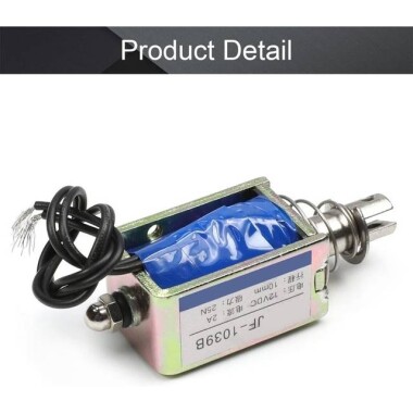 JF-1039B 12V DC 25N 10mm İtme-Çekme Geçirgen Elektromıknatıs Kilit - 4