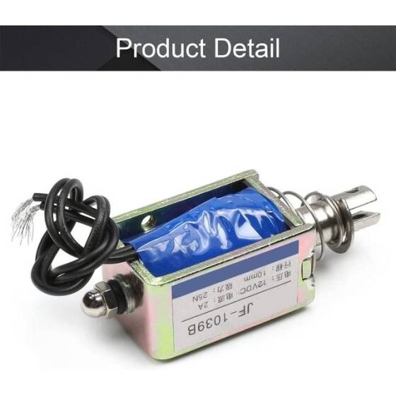 JF-1039B 12V DC 25N 10mm İtme-Çekme Geçirgen Elektromıknatıs Kilit - 4