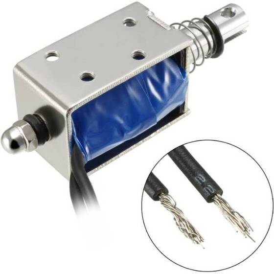JF-1253B 6V DC 6N 10mm Geçirgen Elektromıknatıs Kilit - 3