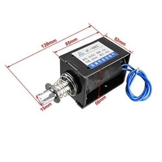 JF-1683B 24V DC 8KG 20mm Geçirgen Elektromıknatıs Kilit - 2