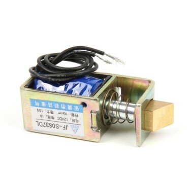 JF-S0837DL DC 12V 1A 10mm İnme 15N Kuvvet Açık Çerçeve Tipi Solenoid - 5