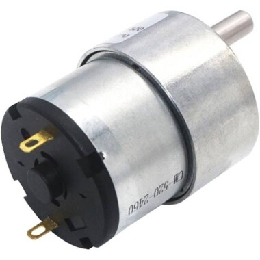 JGB37-520 DC 12V 600RPM Minyatür İleri ve Geri Fırçalı DC Hız Düşürücü Motor - 4