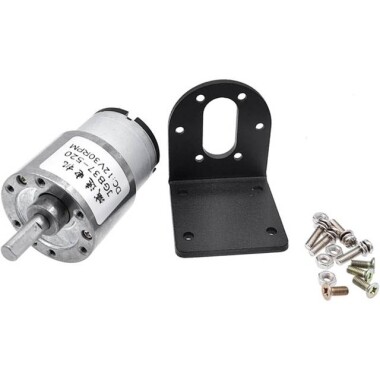 JGB37-520 DC 12V 66RPM Minyatür İleri ve Geri Fırçalı DC Hız Düşürücü Motor - 5