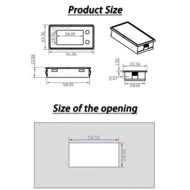 JS-C33 DC 10-100V Lityum Pil / Akü Kapasite Göstergesi - 3