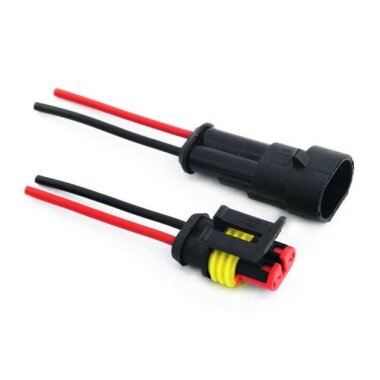 Kablolu 2 Pin Su Geçirmez Konnektör Takımı - Görsu Elektronik