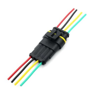 Kablolu 4 Pin Su Geçirmez Konnektör Takımı - 2
