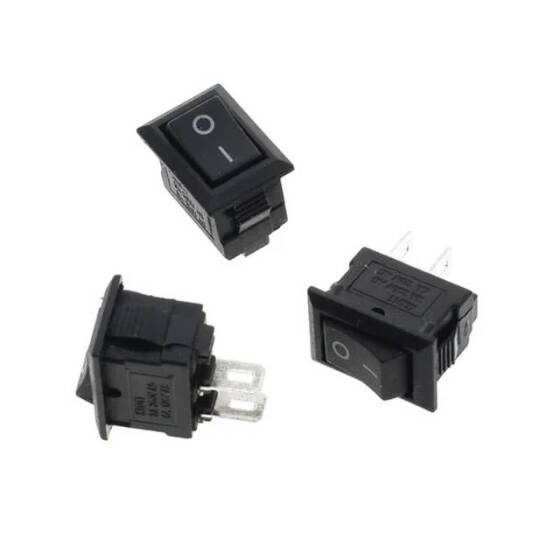 KCD11 AC 250V 3A 2 Pin Açma/Kapama I/O SPST Mini Rocker Geçmel Anahtari - 4