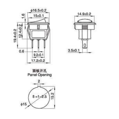 KCD11 Işıklı ON-OFF Anahtar 3 Pin - 3