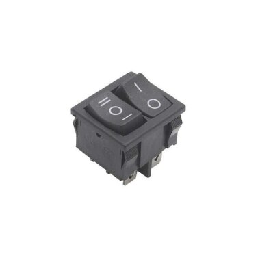 KCD2-502 İkili ON-OFF-ON Switch 5 Pin - Siyah - Görsu Elektronik