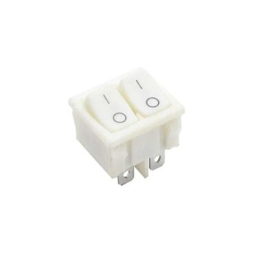 KCD2-502 İkili ON-OFF Switch 6 Pin - Beyaz - Görsu Elektronik