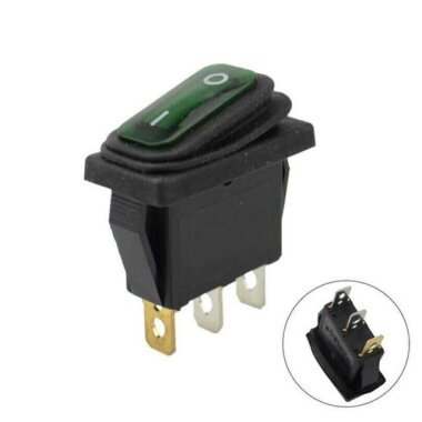KCD3 15A Su Geçirmez Yeşil Işıklı ON-OFF Anahtar - 1