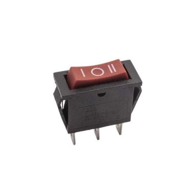 KCD3 Üç Konumlu On/Off/On Anahtar - Kırmızı - Görsu Elektronik