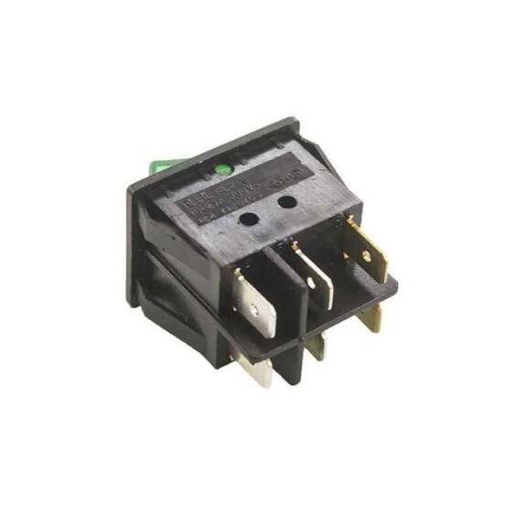 KCD4 İkili Işıklı ON-OFF Switch Yeşil 6 Pin - 2