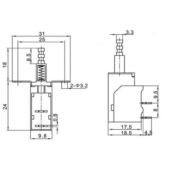KDC-A10 Vidalı TV Anahtarı 2 Pin - 2