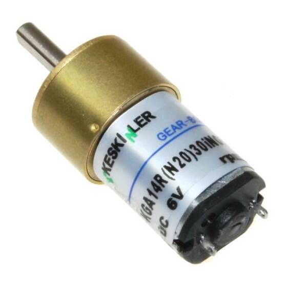 KGA14 6V 650Rpm 14mm Redüktörlü Dc Motor - 1