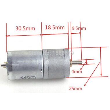 KGA25 24V 970Rpm 25mm Redüktörlü ve Encoderli Dc Motor - 3