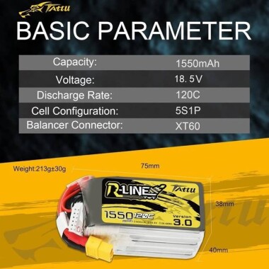 Kırmızı 1300MAH 4 S 14.8 V 25C Yüksek Güç Yüksek Kaliteli Model Uçak LIPO Pil T Dişi - 2