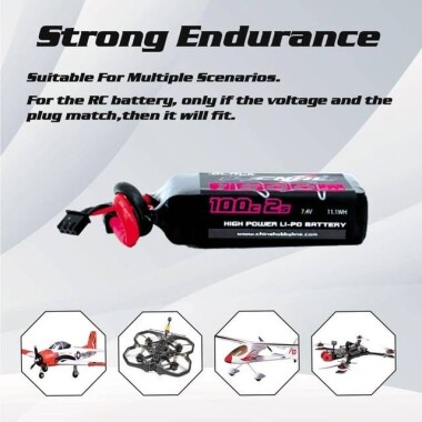 Kırmızı 1500MAH 2 S 7.4 V 25C Yüksek Güç Yüksek Kaliteli Model Uçak LIPO Pil XT60 Dişi - 5