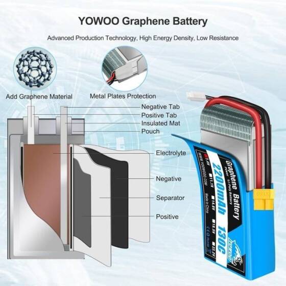 Kırmızı 2200MAH 2 S 7.4 V 35C Yüksek Güç Yüksek Kaliteli Model Uçak LIPO Pil JST Dişi - 2