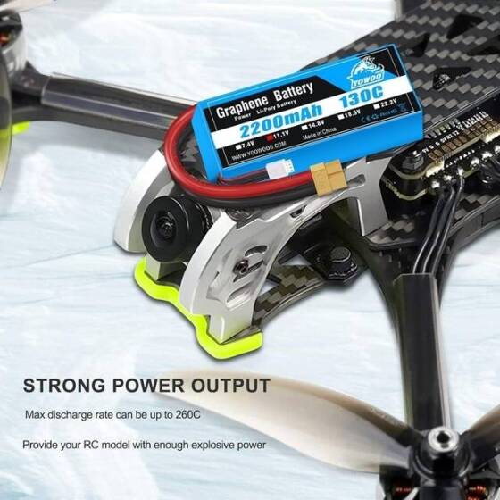 Kırmızı 2200MAH 3 S 11.1 V 35C Yüksek Güç Yüksek Kaliteli Model Uçak LIPO Pil XT60 Dişi - 5