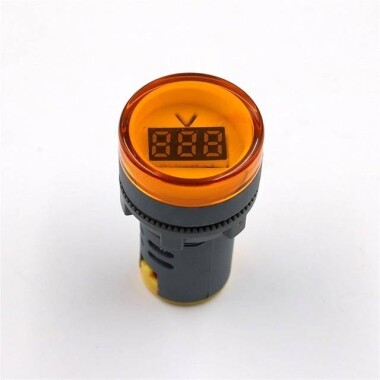 Kırmızı AC60-500V 22mm AD16-22DSV Büyük Displayli LED Voltmetre - 1