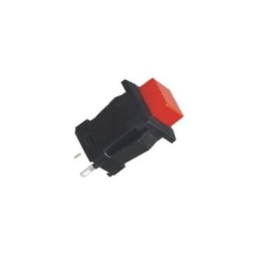 Kırmızı DS-429B 10mm 2 Pin Kendinden Sıfırlamalı Kare Basmalı Düğme Anahtarı - 3