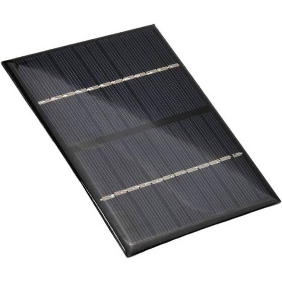 Krokodil Kablolu 5V 2.5W Güneş Paneli - Solar Panel - Güneş Pili 130x150mm - 1
