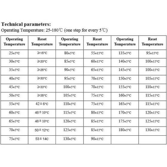 KSD9700/BK05 - BB1D 5A 250V Plastik Termostat - 100 Derece Normalde Açık - 4
