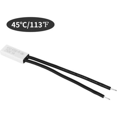 KSD9700/BK05 - BB1D 5A 250V Plastik Termostat - 45 Derece Normalde Açık - 4