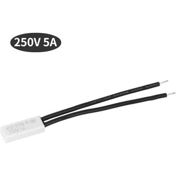 KSD9700/BK05 - BB1D 5A 250V Plastik Termostat - 55 Derece Normalde Açık - 5