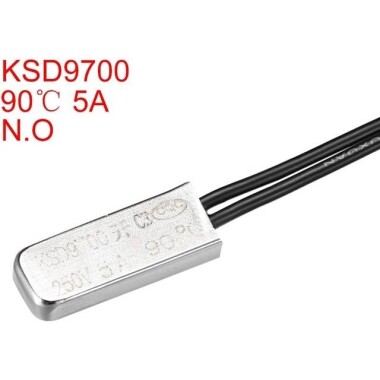 KSD9700/BK05 - BB1D 5A 250V Plastik Termostat - 90 Derece Normalde Açık - 2