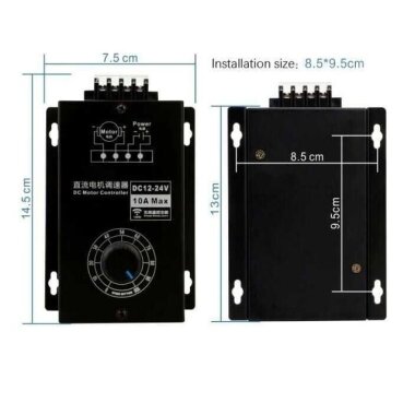 Kumandalı 10A DC Motor Sürücü PWM DC 12-24V - 4