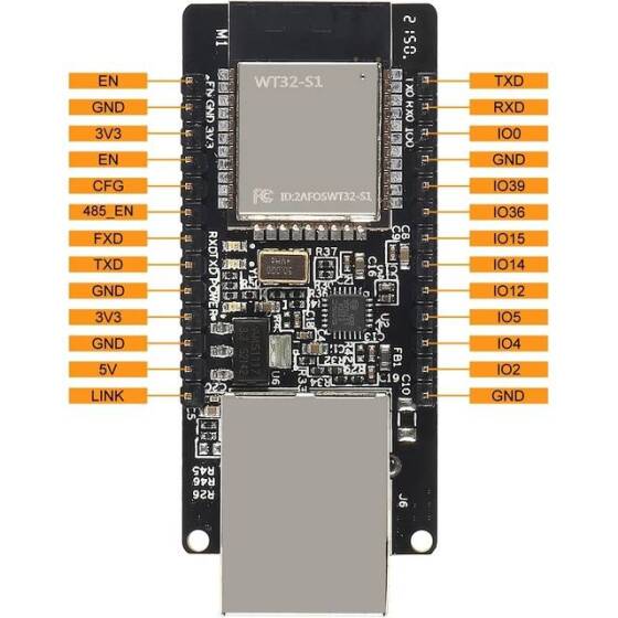Lehimsiz WT32-ETH01 V1.2 Seri - Ethernet Modülü Ağ Geçidi Modülü - WiFi + Bluetoothlu - 4