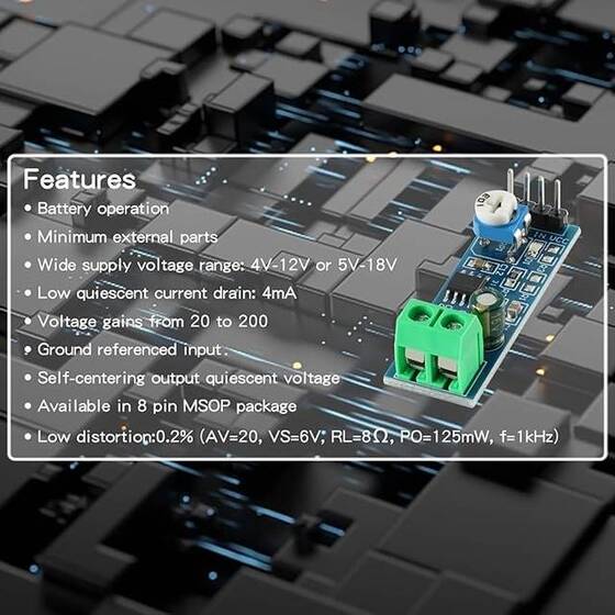 LM386 5-12V Ses Amplifikatör Modülü - 3