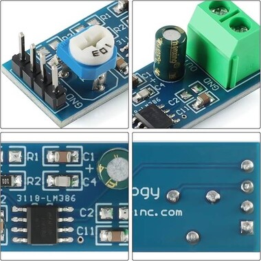 LM386 5-12V Ses Amplifikatör Modülü - 5