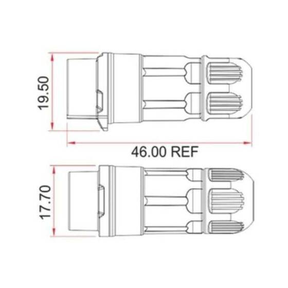LP-12-J05PP-02-001 5 Pin Su Geçirmez Konnektör - Dişi - 2