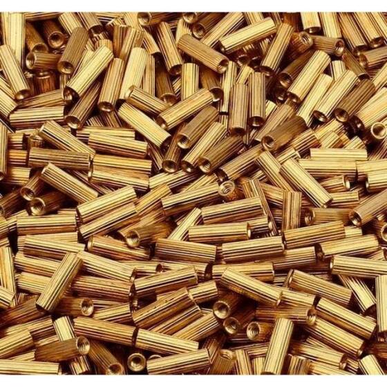 M2 28mm Çift Geçişli Dairesel Tırmıklı Bakır Kaplı Kamera Vidası - 5