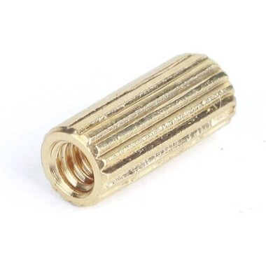 M2 40mm Çift Geçişli Dairesel Tırmıklı Bakır Kaplı Kamera Vidası - 5