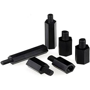 M3x20+6mm Beyaz Altıgen Naylon Sütun Tek Kafa - 2