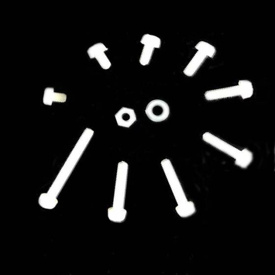 M3x25 Beyaz Plastik Naylon Tava Başlı Phillips Vida - 5