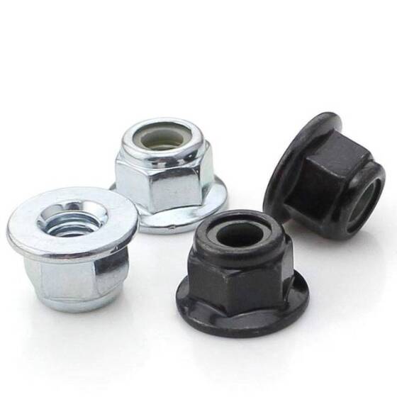 M8 Siyah Altıgen Naylon Somun - 3