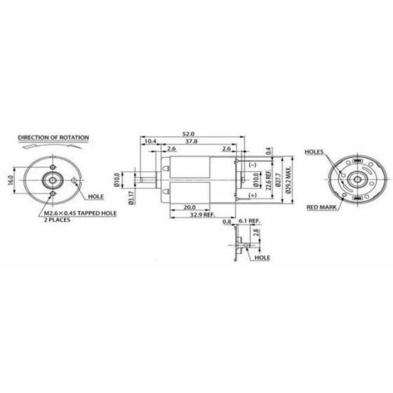 Mabuchi RS-4B5PA Redüktörsüz DC Motor - 2
