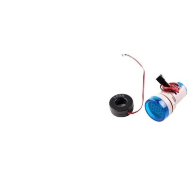 Mavi 0-100A 22mm AD16-22FSA Kare Kapaklı Trafolu LED Ampermetre - 1